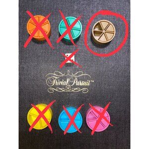 Trivial Pursuit Brown Wedge Piece Replacement Game Token